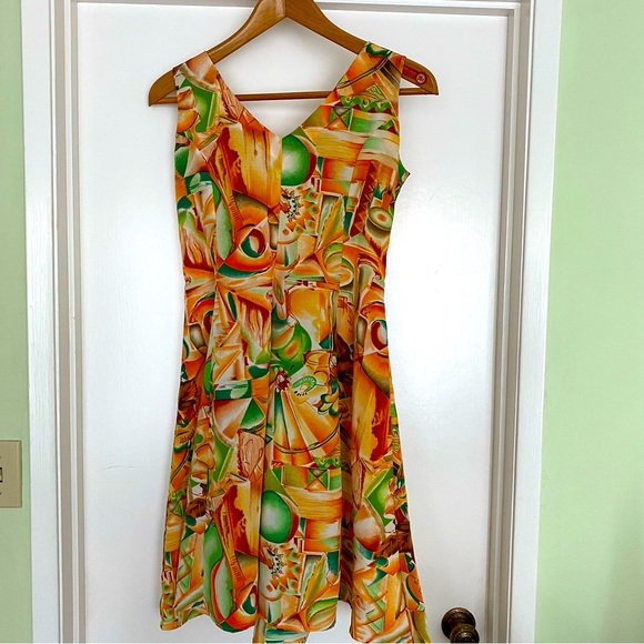 Beautiful summer print tailor made dress - Picture 4 of 4